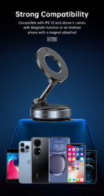 ⁦🧲 حامل جوال مغناطيسي ASPOR A708 بتقنية الشفط الفراغي⁩ - الصورة ⁦6⁩