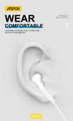 ⁦🎧 سماعة ASPOR A221 السلكية بصوت HiFi ومنفذ Type-C⁩ - الصورة ⁦7⁩