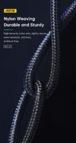 ⁦🔌 كيبل شحن ونقل بيانات ASPOR AC-19 USB-C إلى USB-C – قدرة 60 واط⁩ - الصورة ⁦6⁩