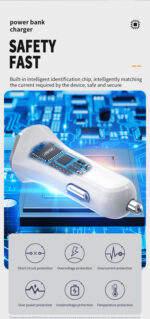 ⁦🚗⚡ شاحن سيارة ASPOR A907 بقوة 38 واط – شحن سريع ومزدوج المنافذ 🔋⁩ - الصورة ⁦4⁩